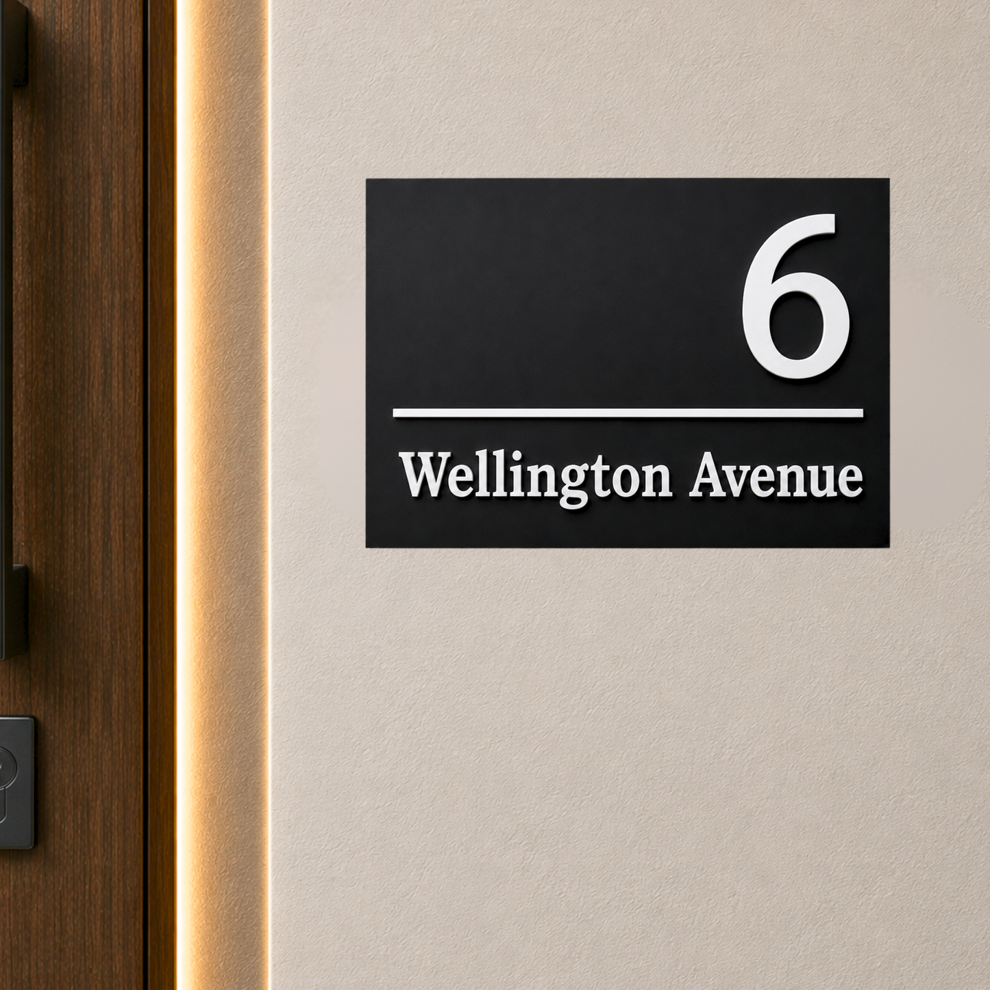 Modern House Number Sign | Custom House Signs | Outdoor Signs