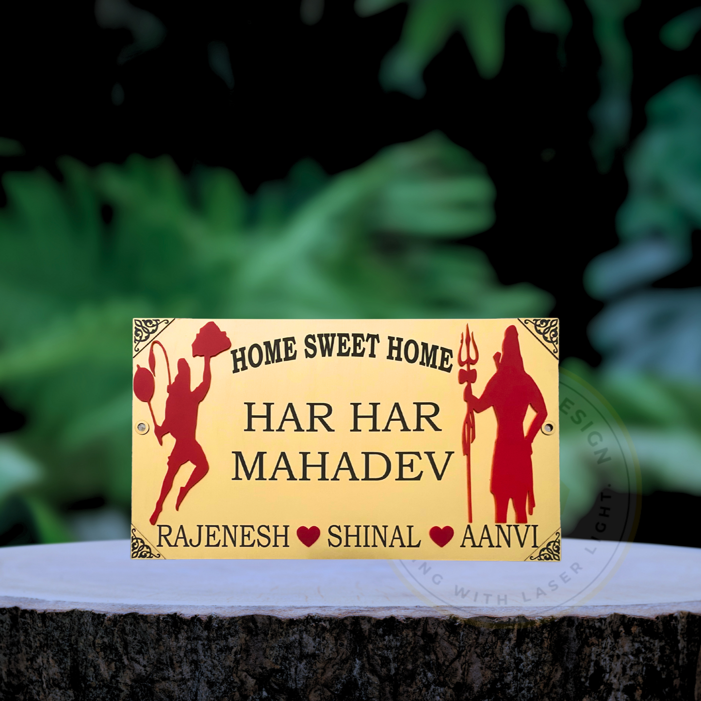 Shiva Cut Out Custom House Name Sign , Hanuman Cut Out Premium Custom Name Plates