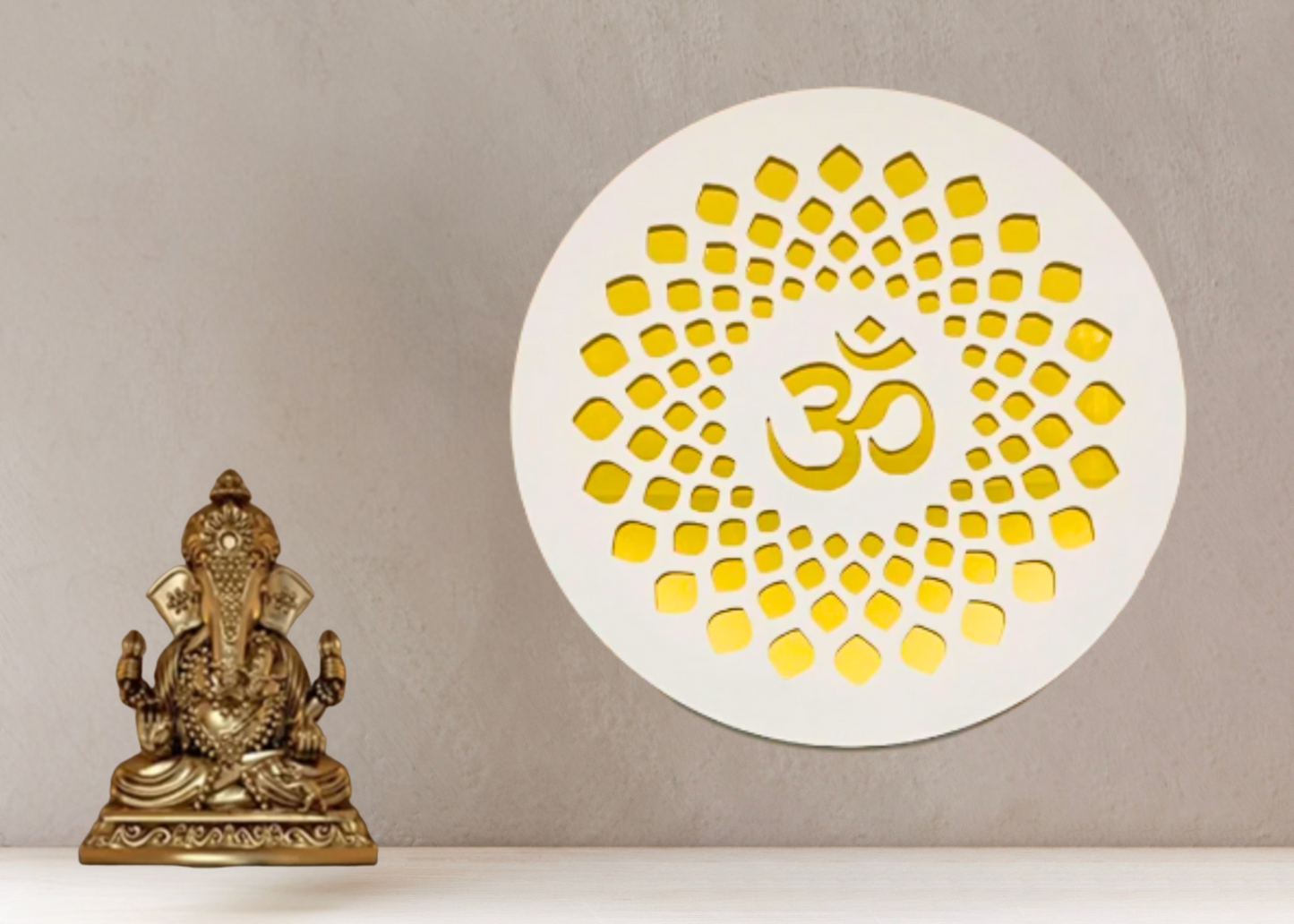 Om Wall Decor Spiritual Wall Hanging | Housewarming Gift | Modern Hindu Decor