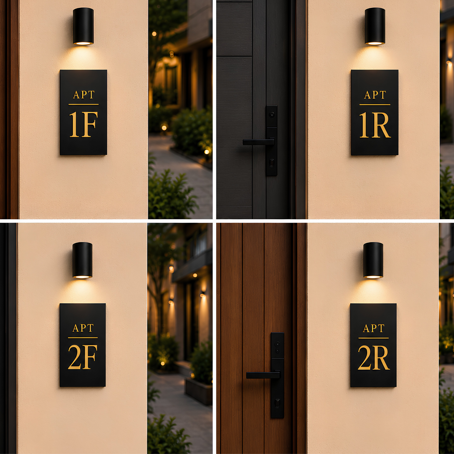 Modern Apartment Sign | Airbnb Address Sign | Custom Name Signs | Address Plaques