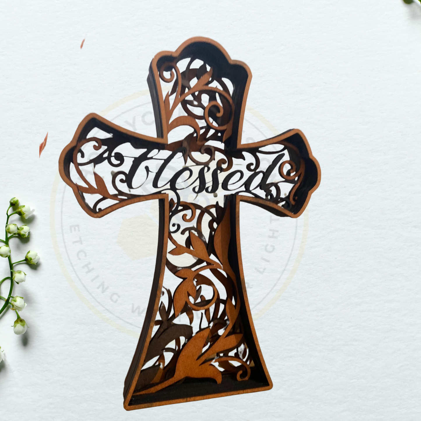 Christian Blessed Layered Sign Wall Hanging Mandala Blessed Christian Decor