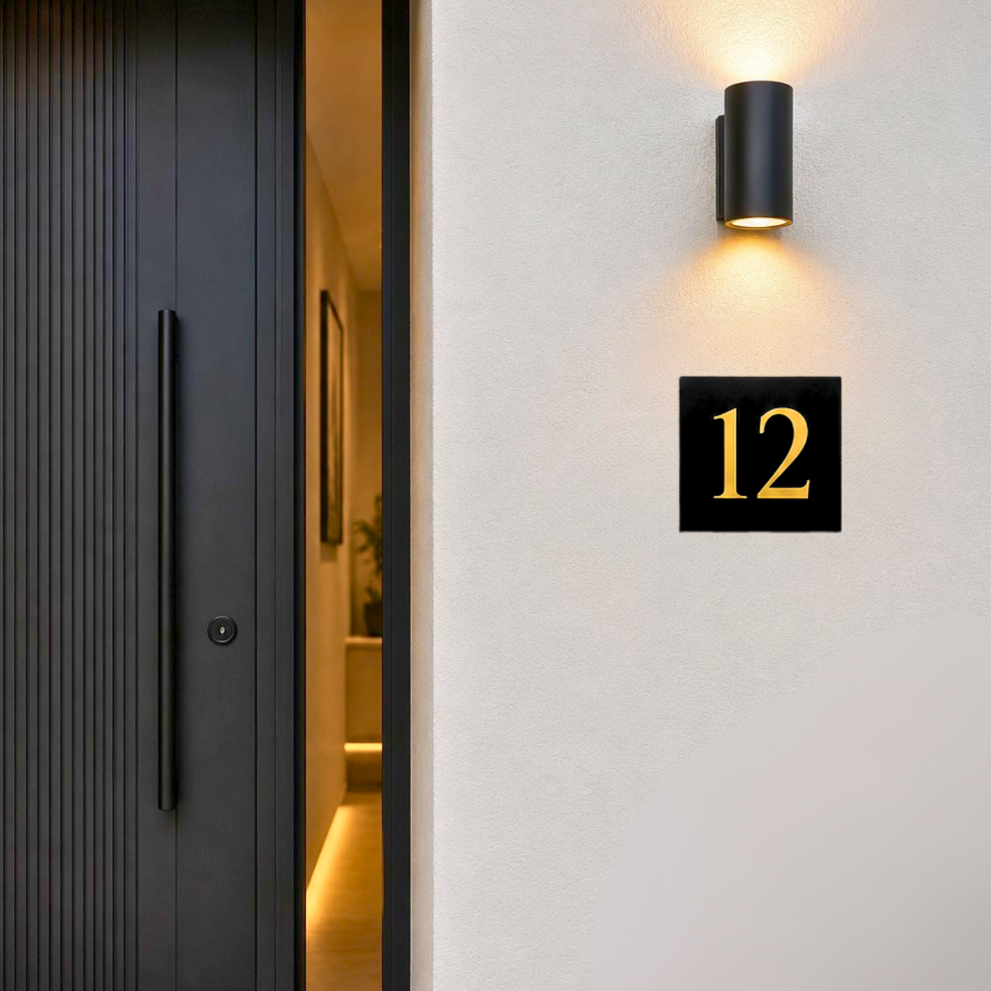 Minimal Address Sign | Custom House Number Plaque | Letterbox Sign | Modern Entryway Sign