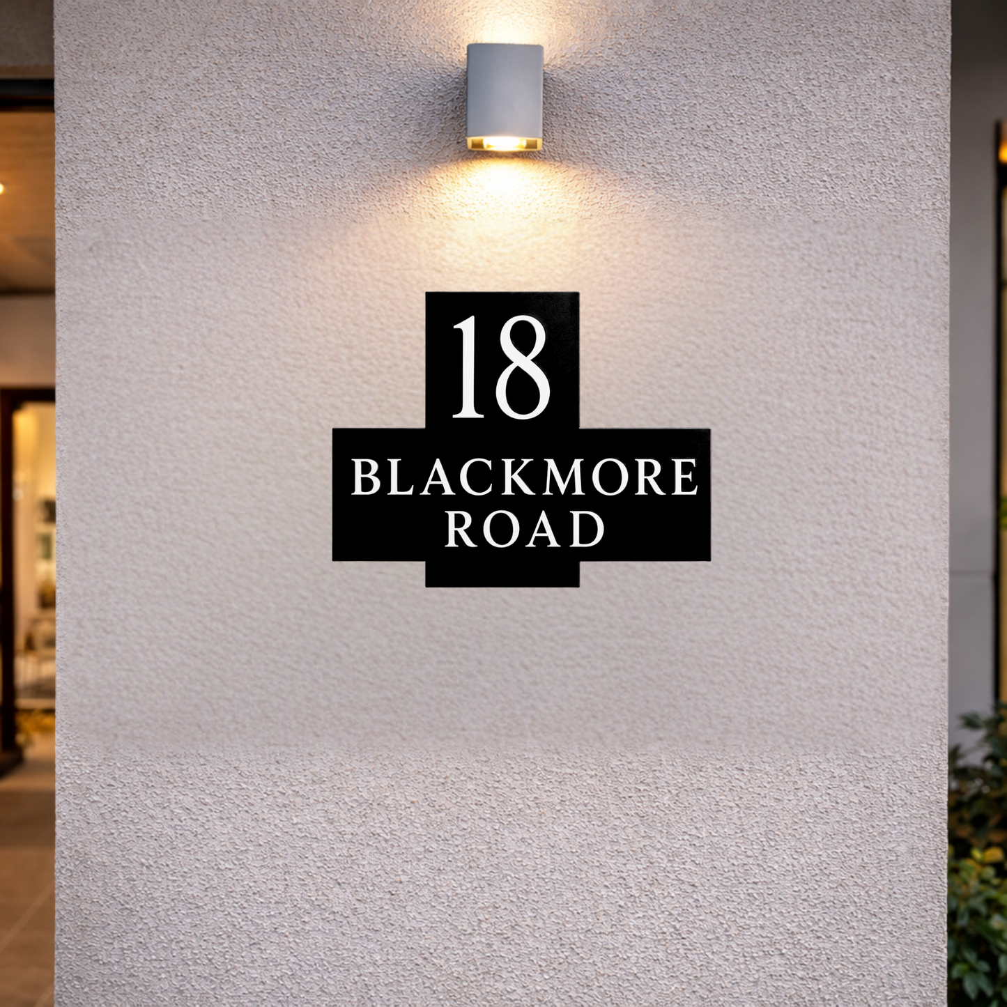 Modern House Number Sign | Custom Address Plaque | Outdoor Address Sign | Apartment Door Plaque
