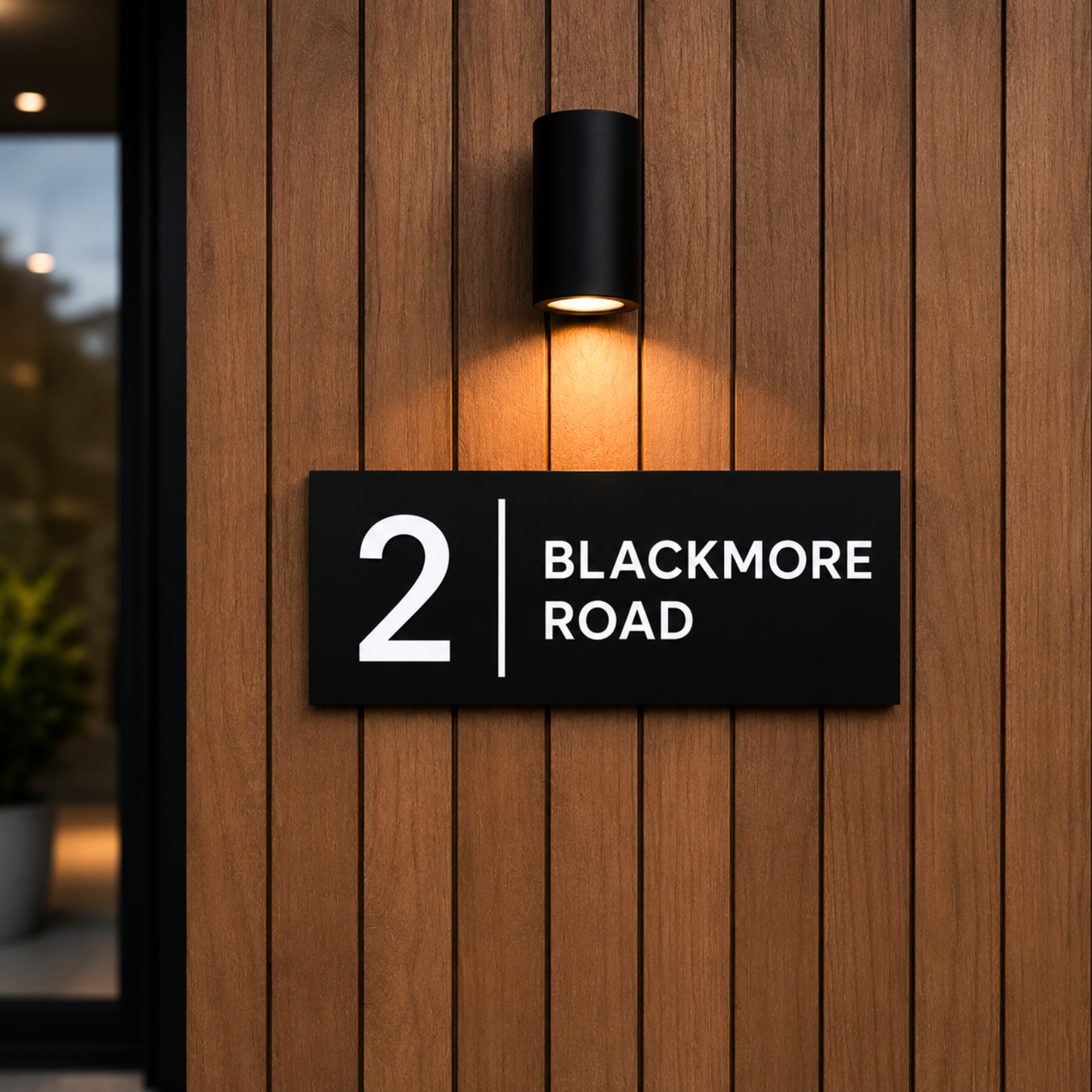 White Address Plaque | Modern House Number Signs | Australian Made