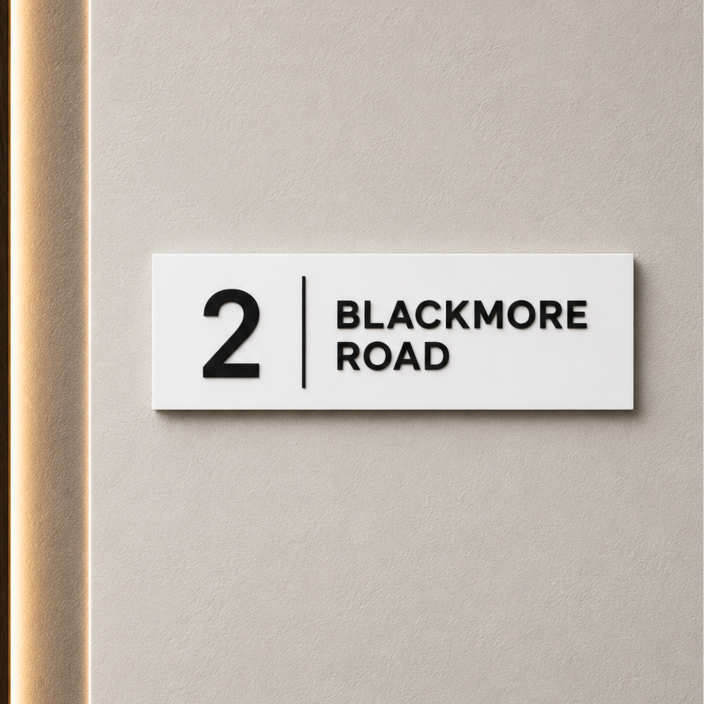 White Address Plaque | Modern House Number Signs | Australian Made
