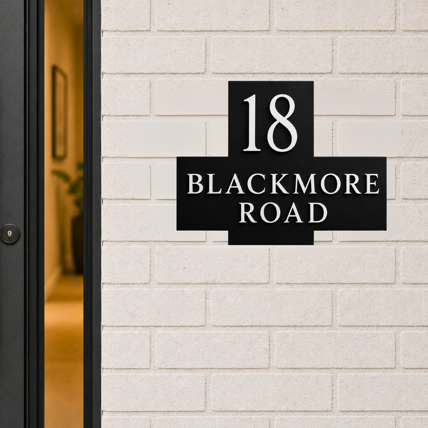Modern House Number Sign | Custom Address Plaque | Outdoor Address Sign | Apartment Door Plaque