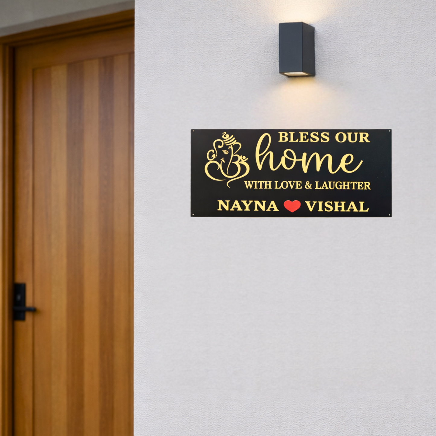 Bless Our Home With Love & Laughter  Modern House Signs