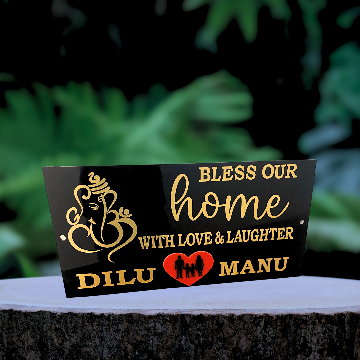 Bless Our Home Ganesha House Name Signs