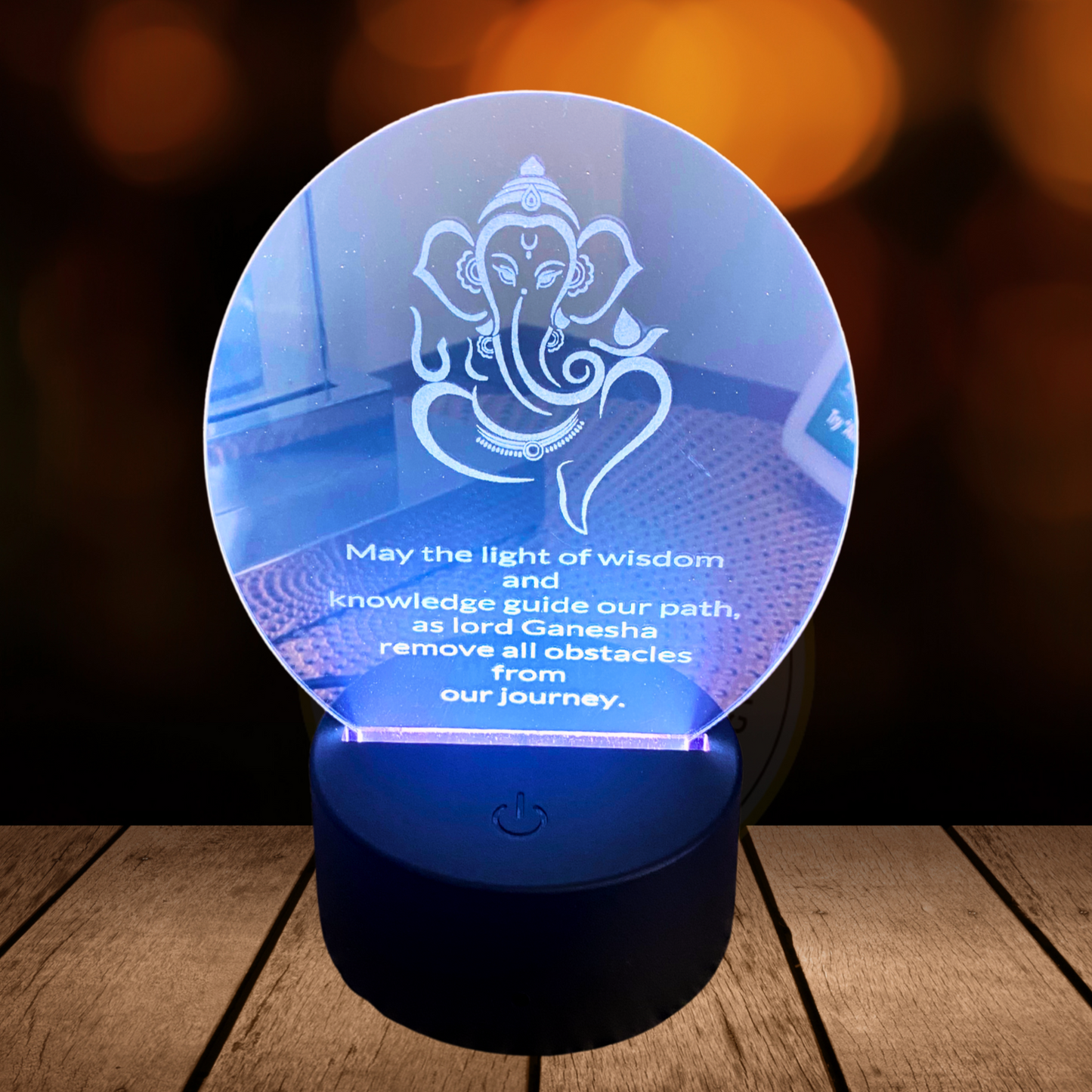 Ganesha LED Acrylic Lamp with Multi-Color Lighting