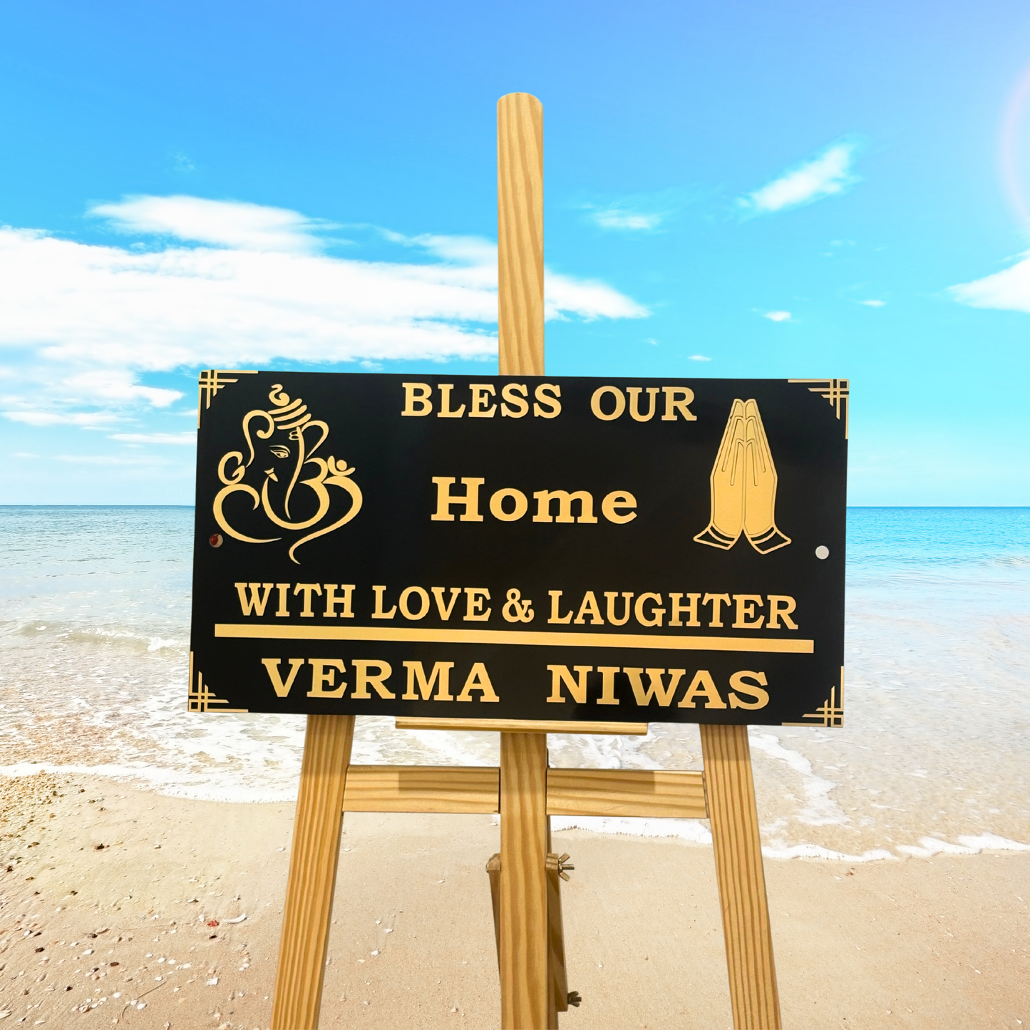 Bless Our Home With Love & Laughter House Name Signs