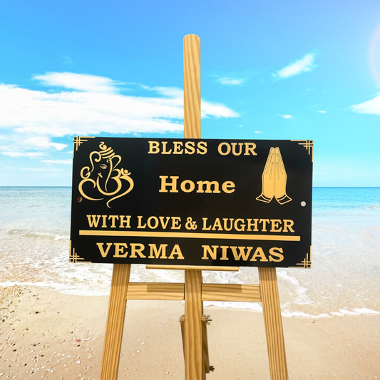 Bless Our Home With Love & Laughter House Name Signs