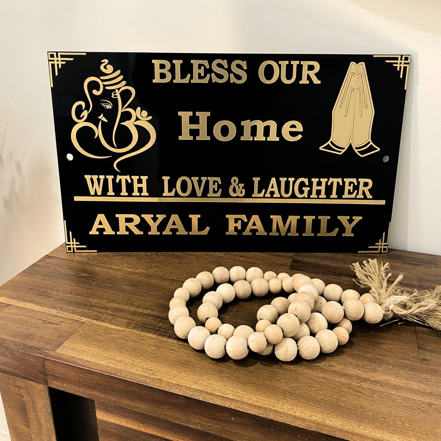 Bless Our Home With Love & Laughter House Name Signs