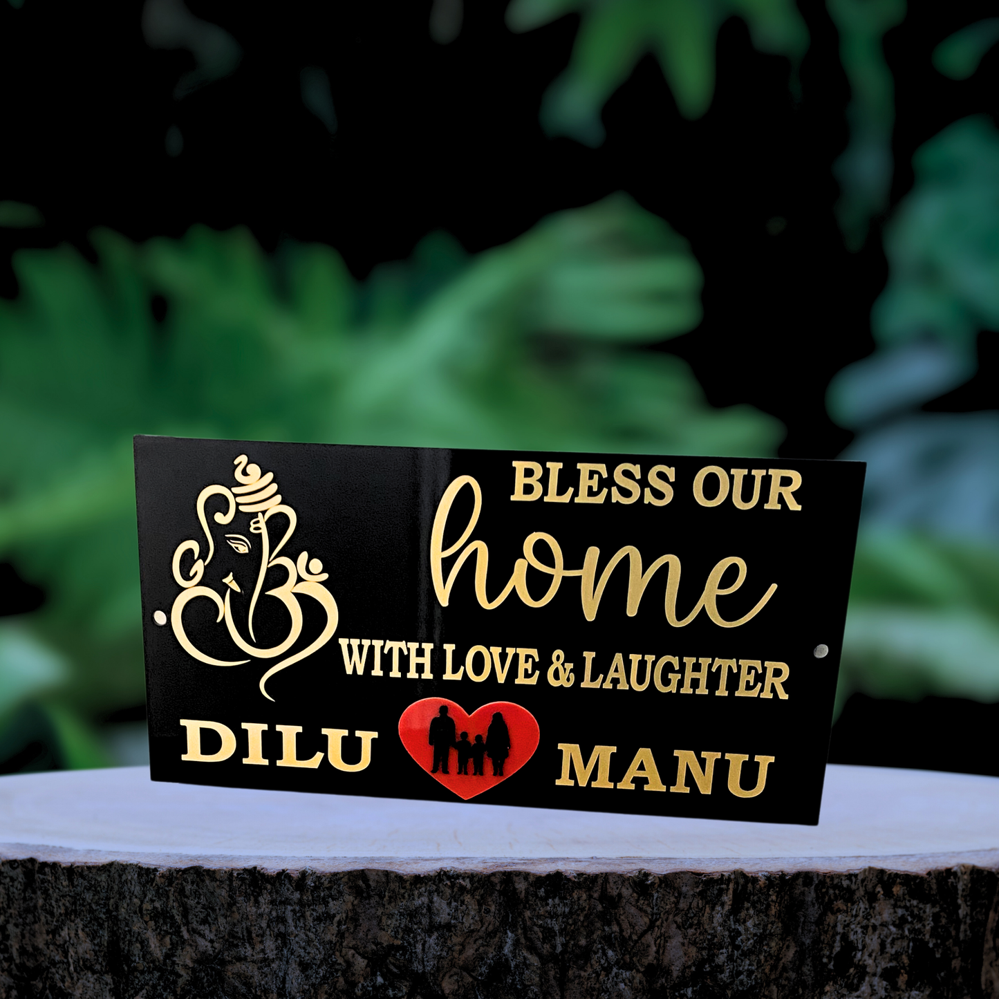 Bless Our Home Ganesha House Name Signs
