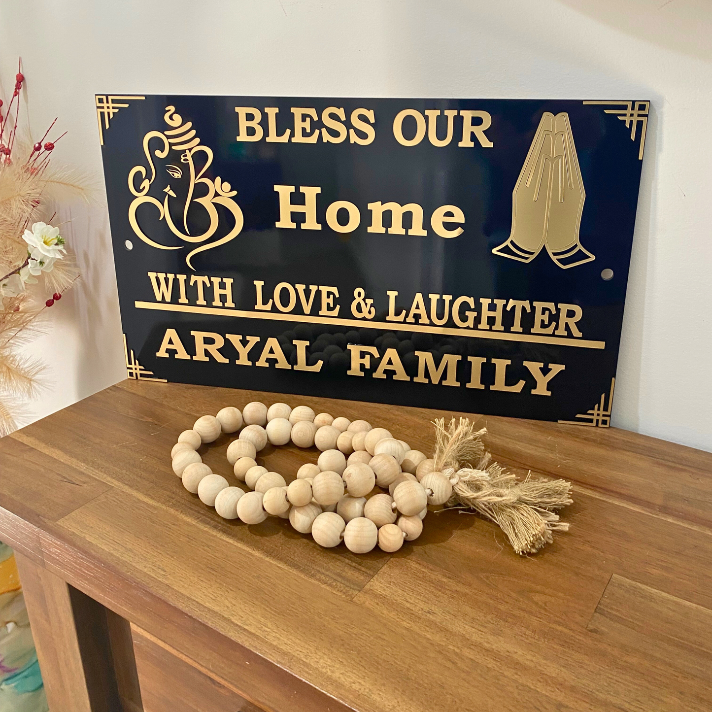 Bless Our Home With Love & Laughter House Name Signs