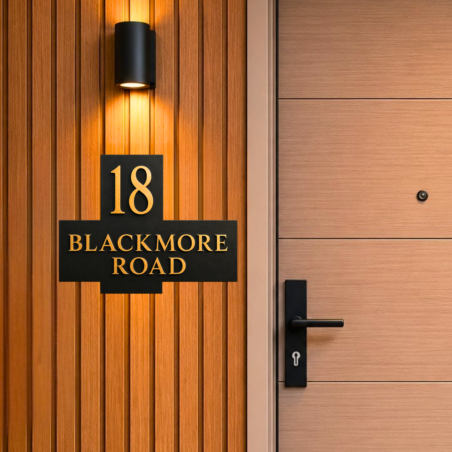 Modern House Number Sign | Custom Address Plaque | Outdoor Address Sign | Apartment Door Plaque