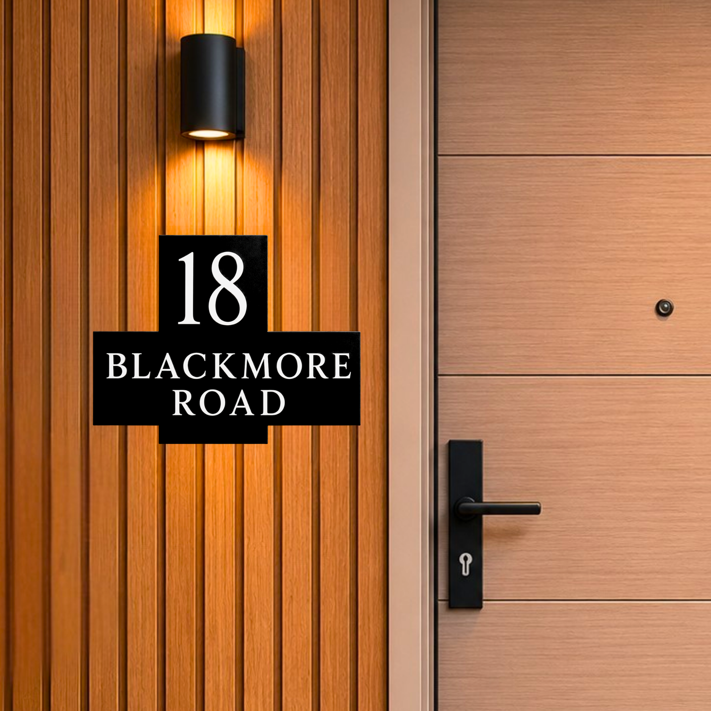Modern House Number Sign | Custom Address Plaque | Outdoor Address Sign | Apartment Door Plaque