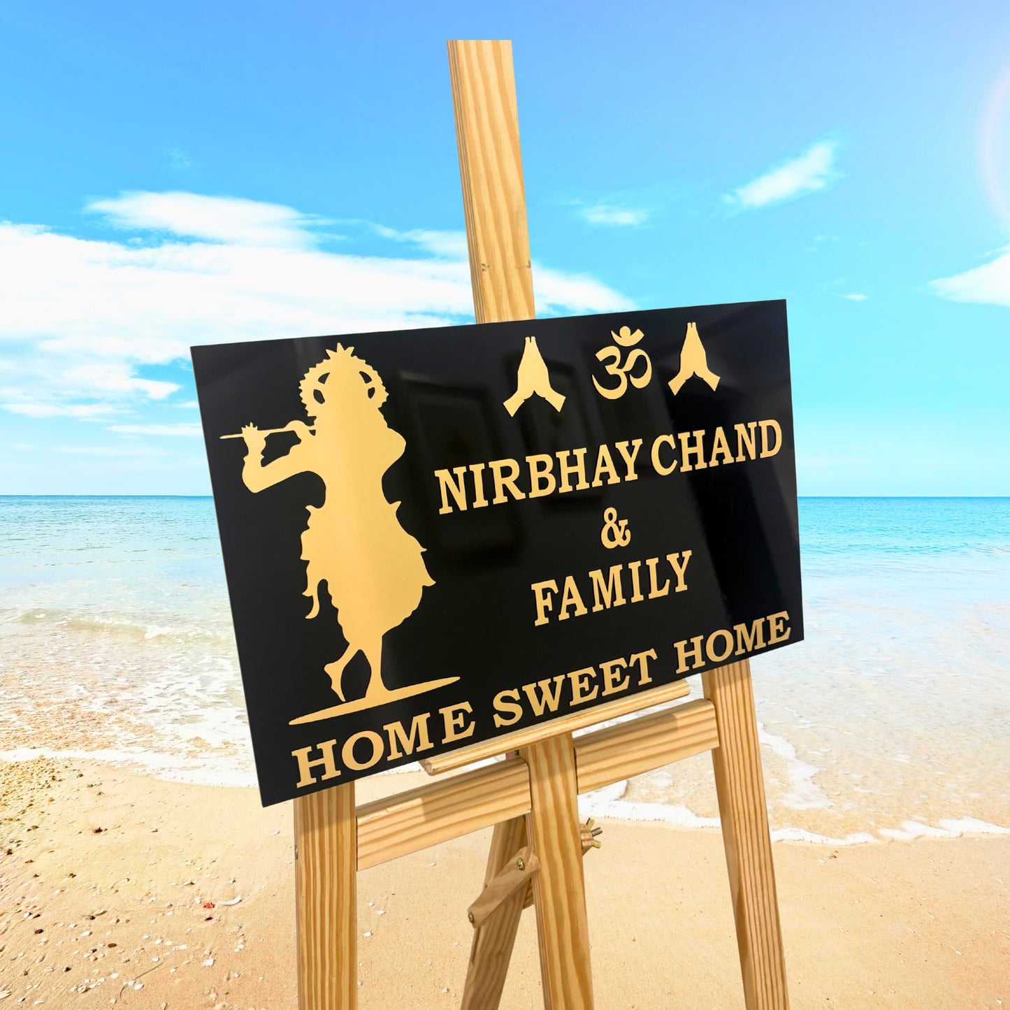 Krishna with flute , Custom House Name Signs