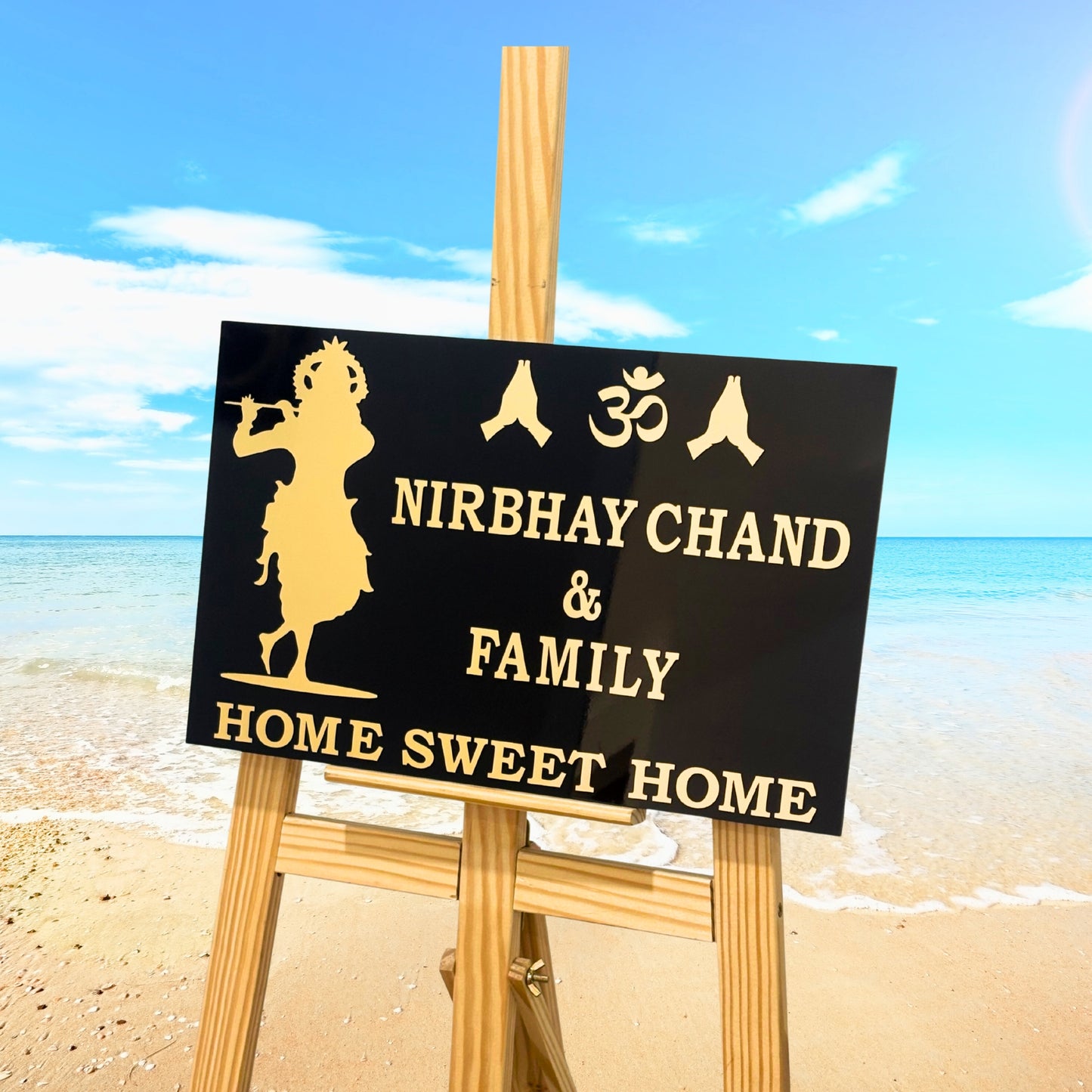 Krishna with flute , Custom House Name Signs