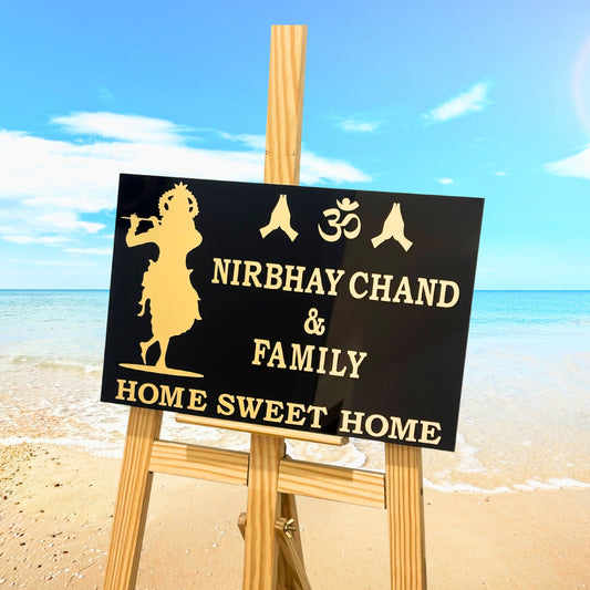 Krishna with flute , Custom House Name Signs