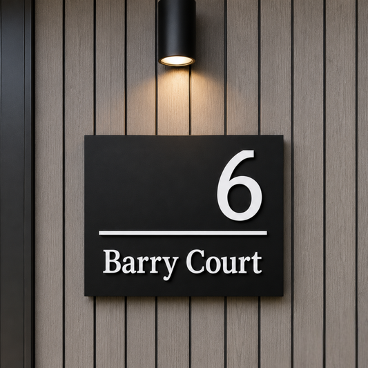 Personalised House Number Signs Australia | Modern House Number Sign