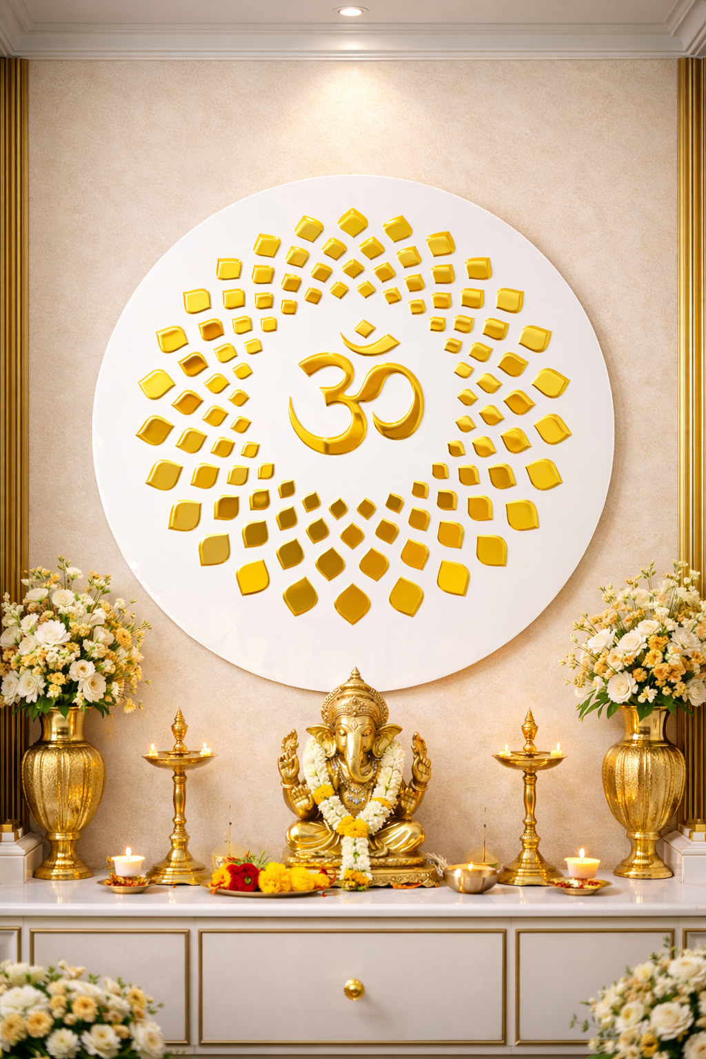 Om Wall Decor Spiritual Wall Hanging | Housewarming Gift |  Modern Hindu Decor