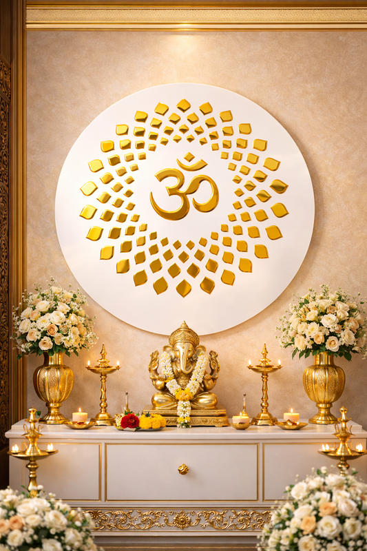 Om Wall Decor Spiritual Wall Hanging | Housewarming Gift |  Modern Hindu Decor