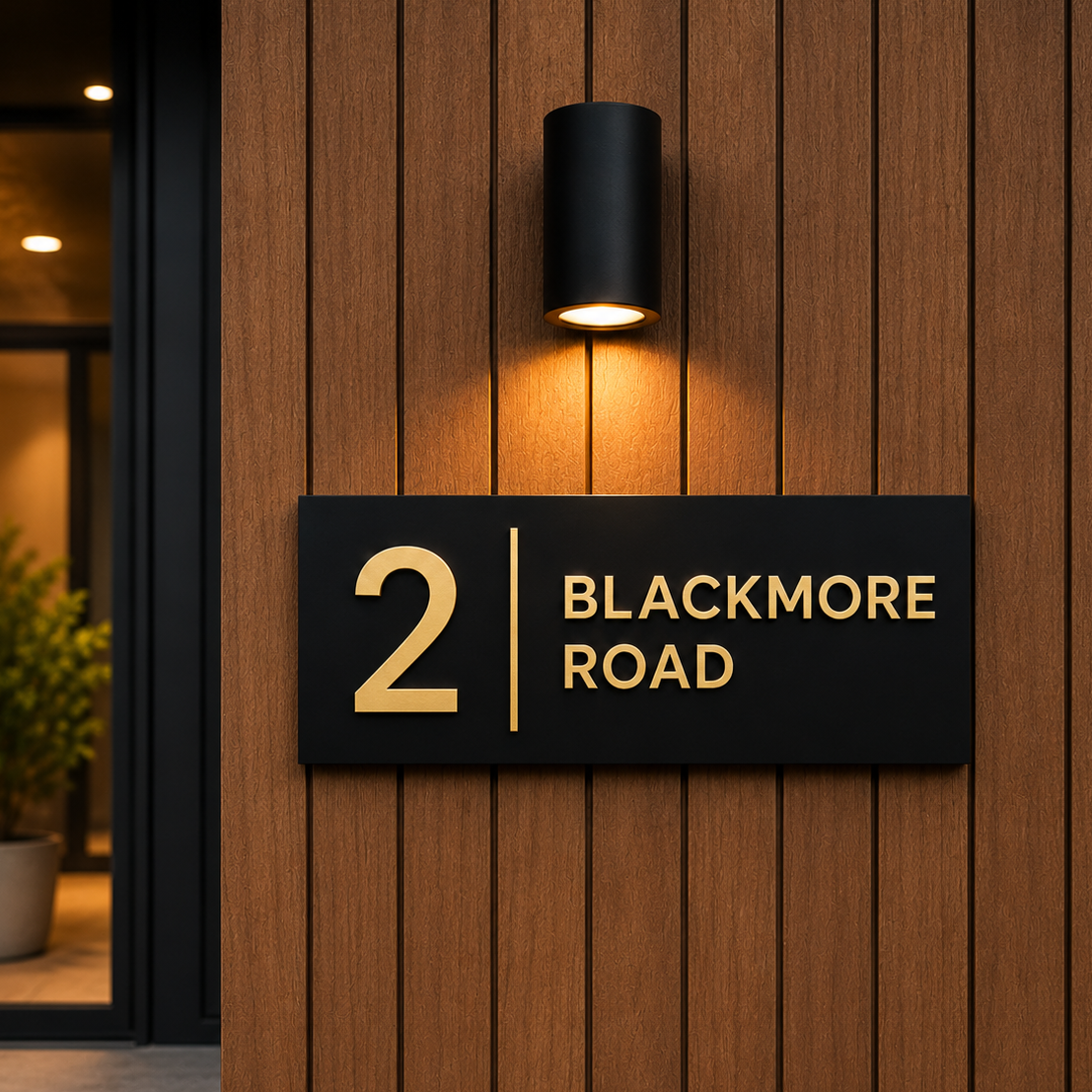 White Address Plaque | Modern House Number Signs | Australian Made