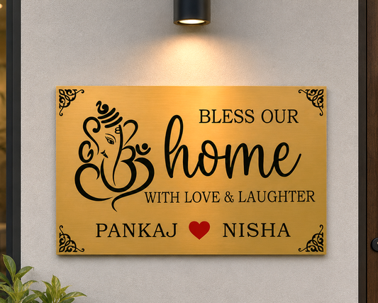 Premium House Signs , Custom House Name Plates , Modern House Signs , Ganesha House Signs