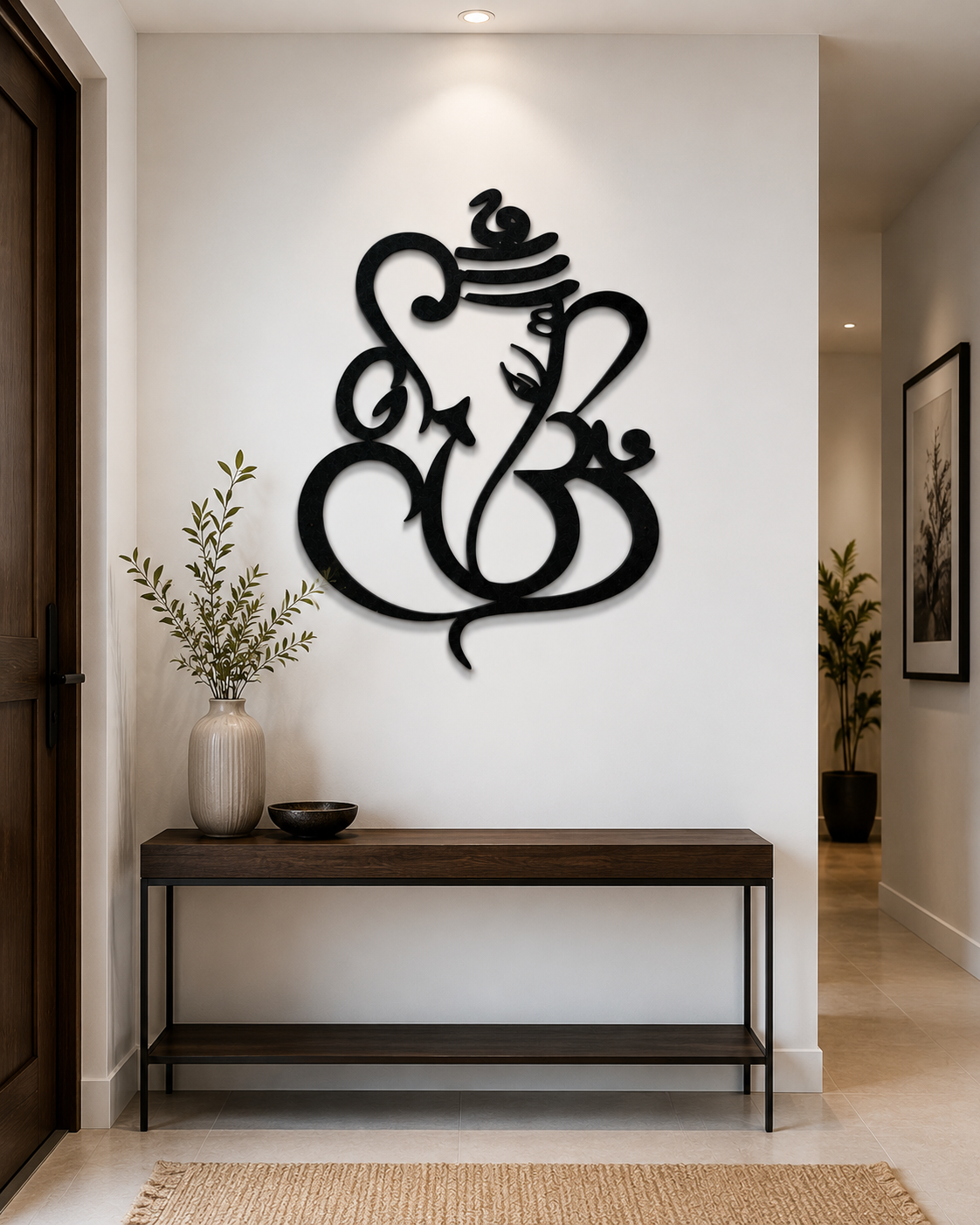 Ganesha Wall Art | Laser Cut MDF Wood Hindu Decor | Australia Handmade Mandir Decor