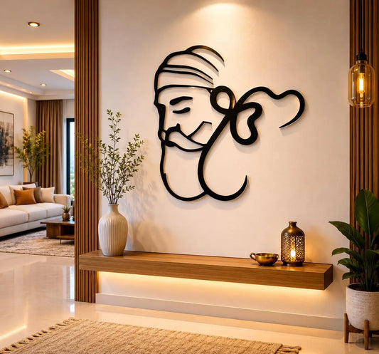 Guru Nanak Dev Ji Wooden Wall Art | Modern Sikh Spiritual Decor | Wooden Wall Decor | Ek Onkar and Guru Nanak Dev Ji  Wall Art