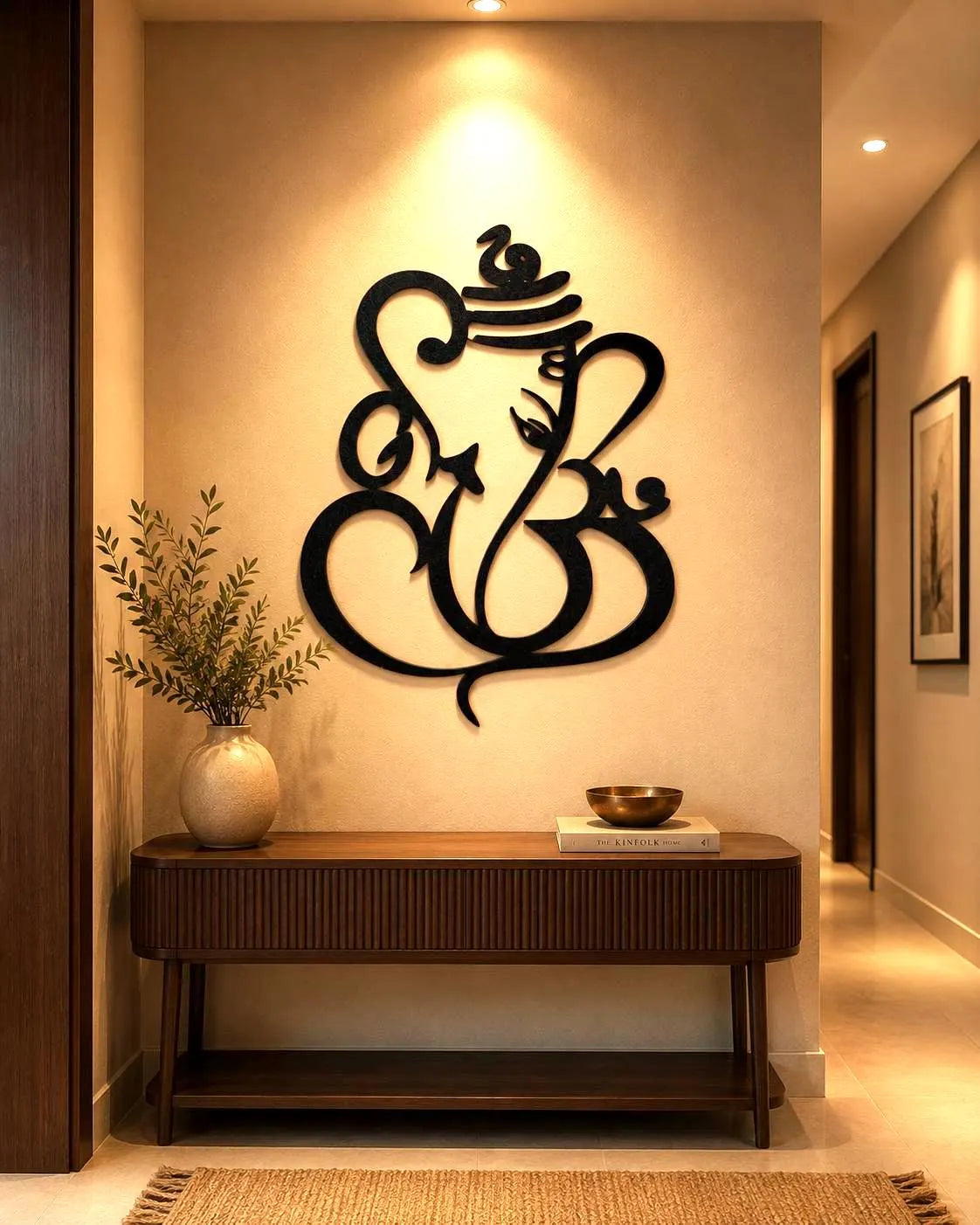 Ganesha Wall Art | Laser Cut MDF Wood Hindu Decor | Australia Handmade Mandir Decor
