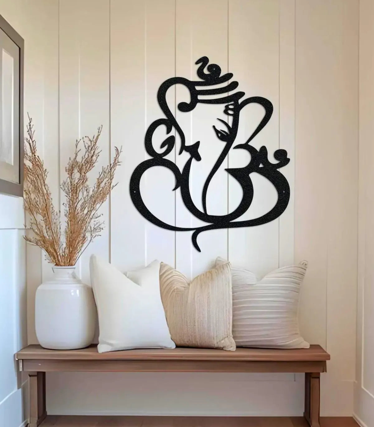 Ganesha Wall Art | Laser Cut MDF Wood Hindu Decor | Australia Handmade Mandir Decor
