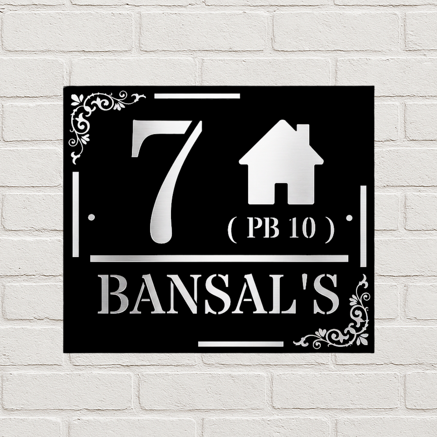 Personalised Address Plaque | Custom House Number Sign | Modern Acrylic Family Name Plate | Outdoor Entrance Sign